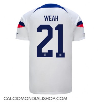 Maglie da calcio stati Uniti Timothy Weah #21 Prima Maglia Mondiali 2022 Manica Corta